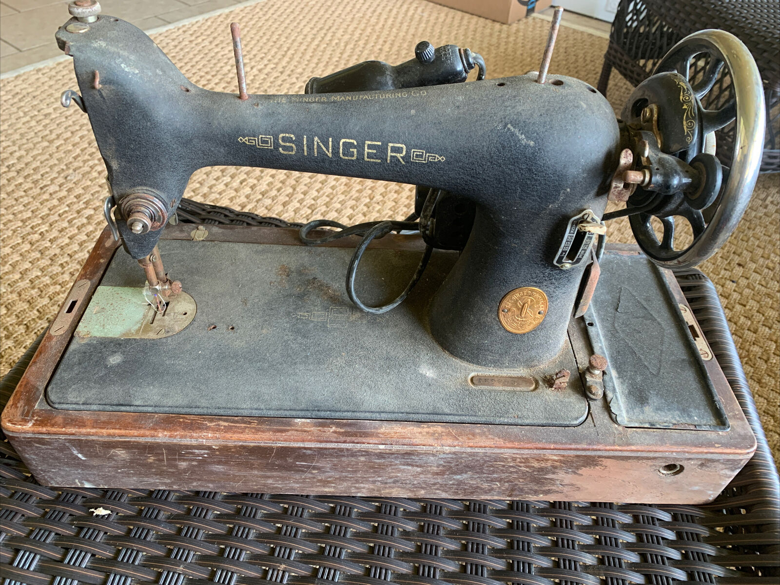 Singer 20 Toy Sewing Machine Parts TENSION SPRING DISC ENSEMBLE